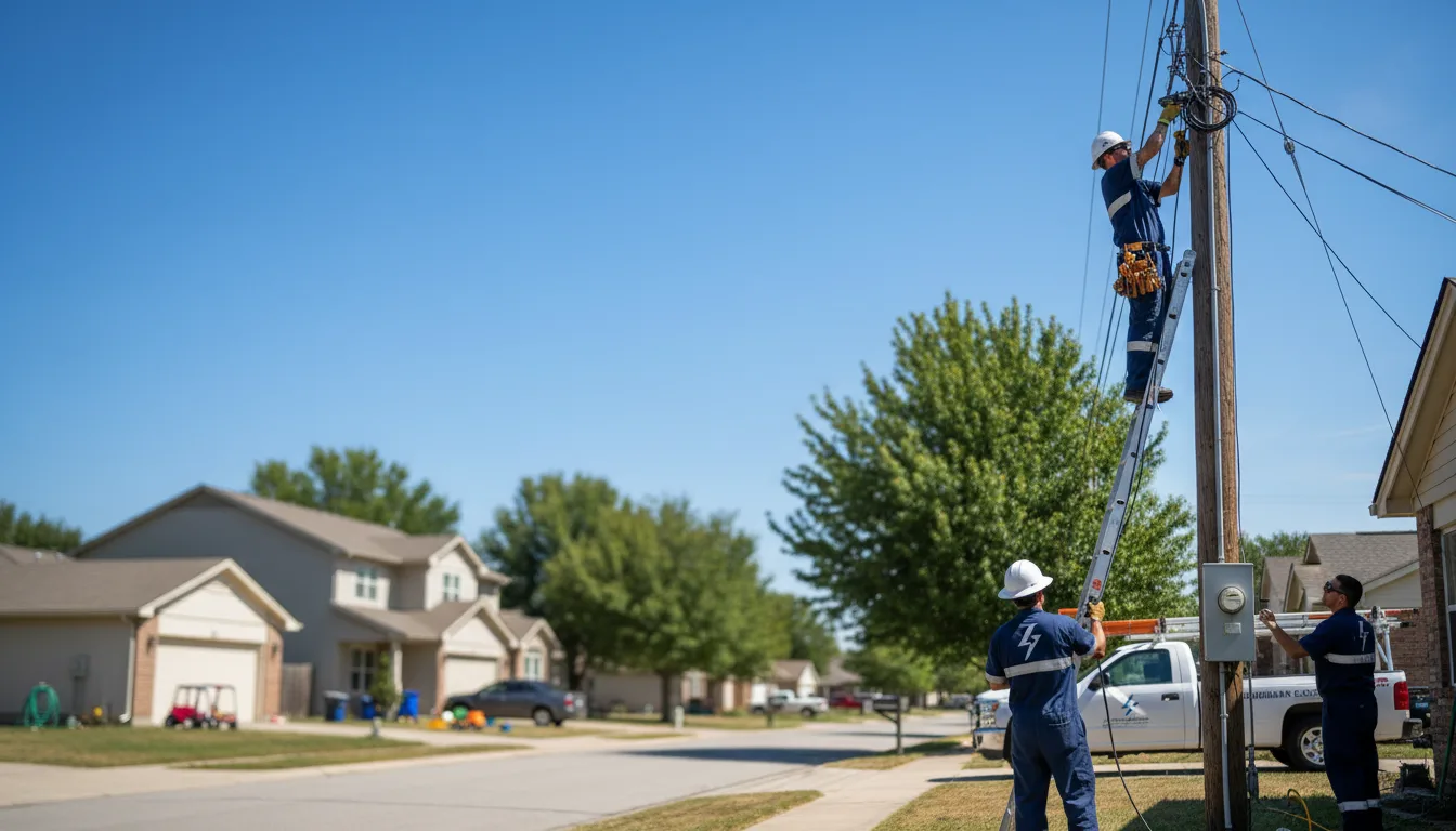 Residential electrician providing installation services in Lansford, ND